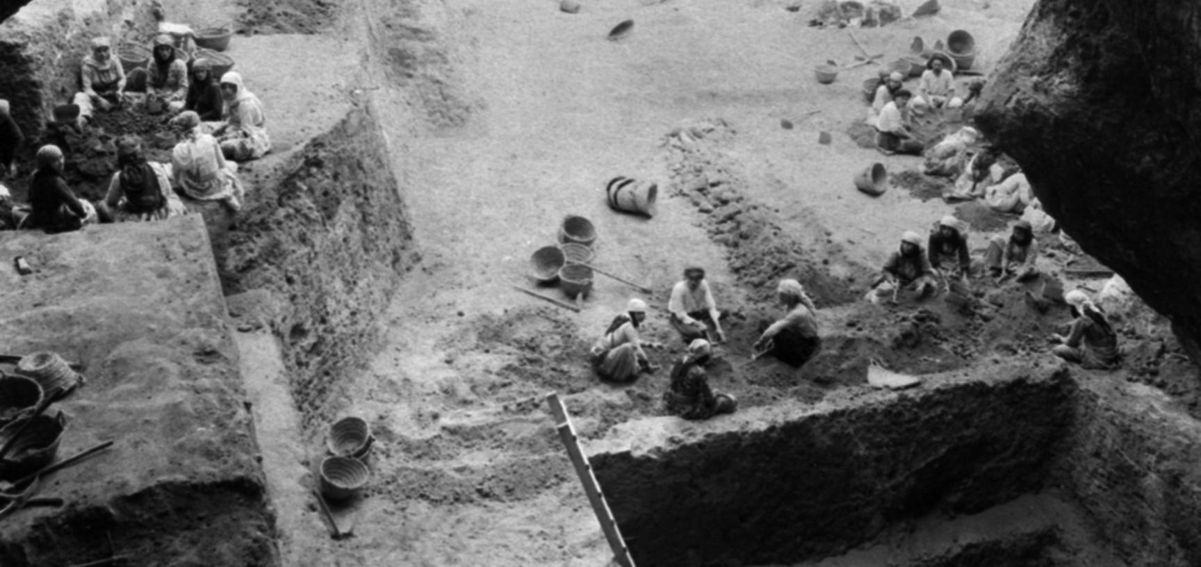 This image shows the depth of Garrod’s excavations in the final 1934 season at Tabun.