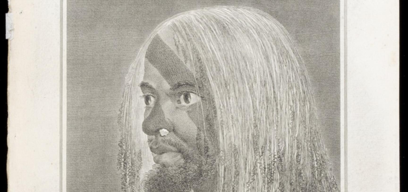 Man of Vanuatu (name unknown), engraved for publication by James Basire after an original drawing by William Hodges. (Copyright Pitt Rivers Museum, University of Oxford. Accession Number: 2013.28.131)