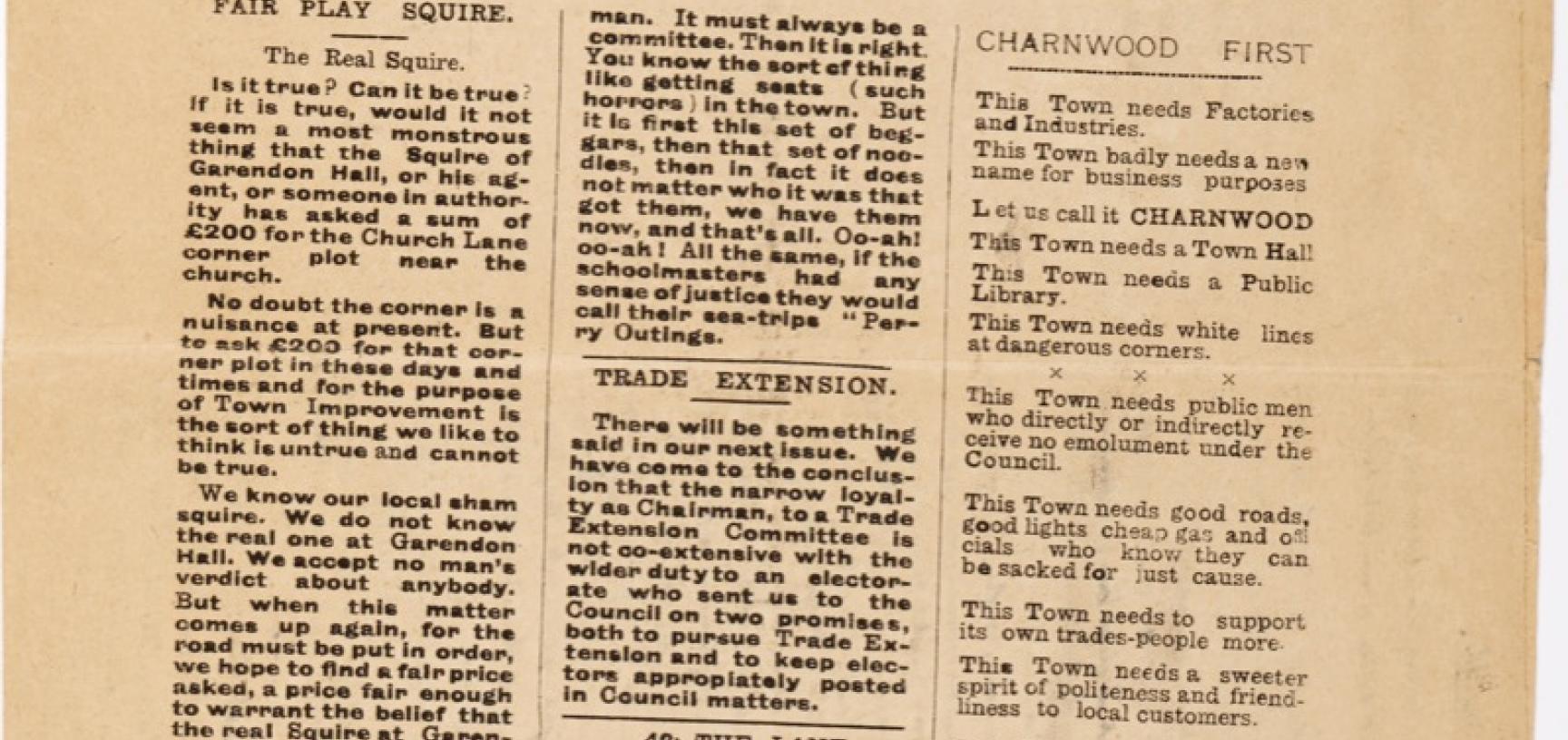 Shepshed Bulletin, 25 18 July 1928