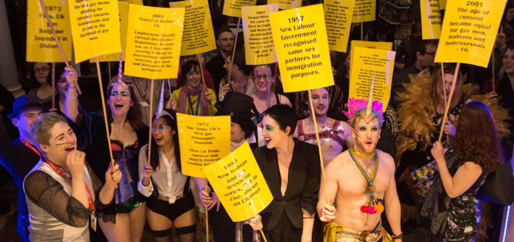 Party at the Pitt, 2017. More than four hundred people attended this flagship event for ‘Out in Oxford’, an initiative to reveal and celebrate the LGBTQ+ stories held within the University of Oxford’s museums and collections.