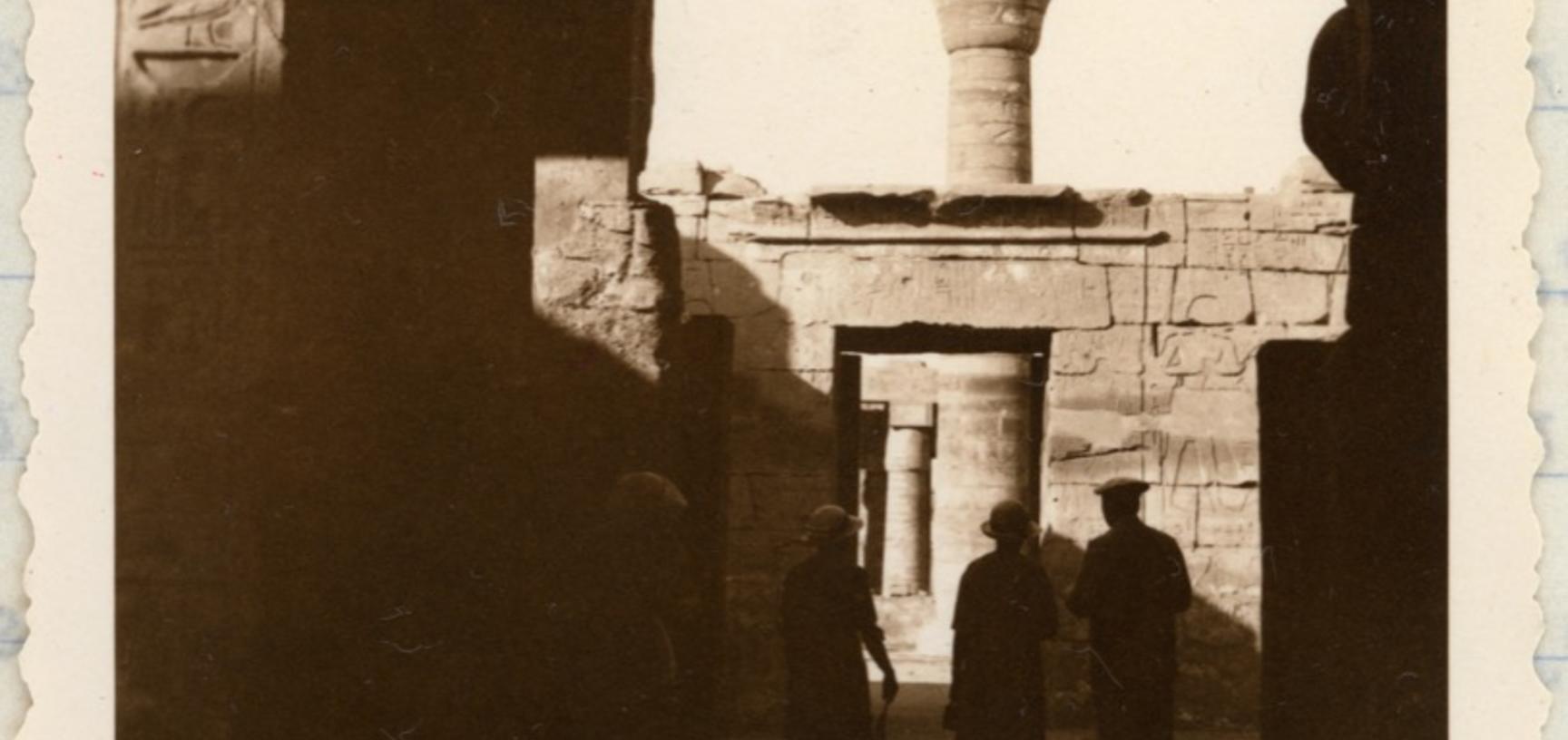 Tourists visiting the Karnak Temple Complex.