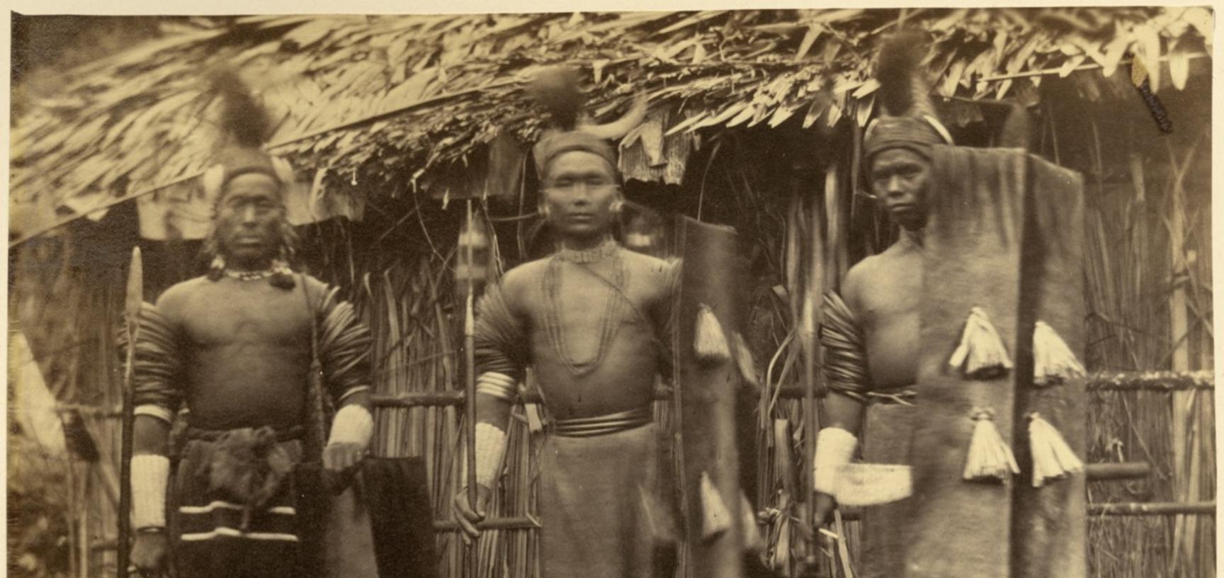 Photo of three natives of the Naga Hills
