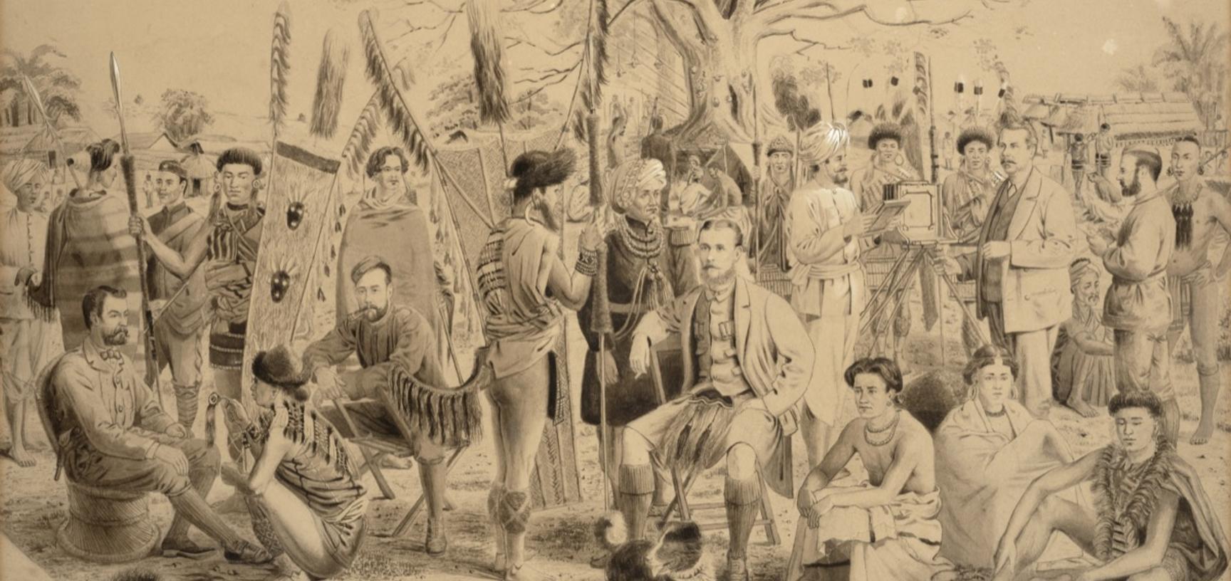 ‘Submission of Naga Chiefs’ painting showing at its centre Captain John Butler, the British administrator in charge of the Naga Hills District.