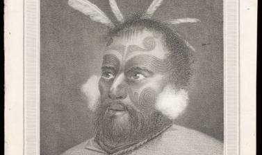 Māori chief Tuanui, engraved for publication by John-Baptiste Michel after an original drawing by William Hodges. (Copyright Pitt Rivers Museum, University of Oxford. Accession Number: 2013.28.146)