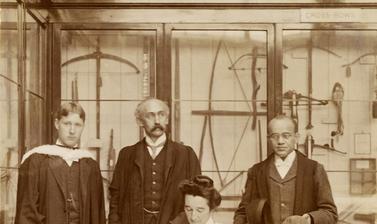 Group portrait of the first three students to receive the University of Oxford’s Diploma in Anthropology, including James Arthur Harley.