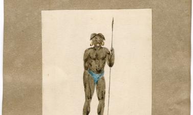 A ‘Botucundan’ Indian of Peru. It is unlikely that Carter saw such Indians, so this portrait is likely to have been copied from another artist’s work. 