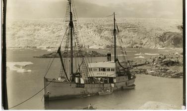 The Expedition group arrive at Base Fjord, Greenland.