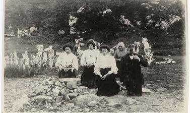 Group of pilgrims at Doon Holywell, Co. Donegal.