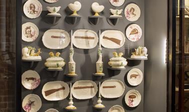 ‘The Cook Service’ by Matt Smith, display comprising part of his exhibition ‘Losing Venus’