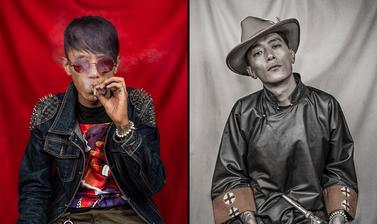  Double photo portrait of Sonam Tsering.