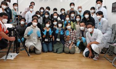 Members of the Rikuzentakata Disaster Document Digitalization Project. (Copyright RD3 Project/Rikuzentakata City Museum)