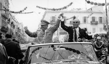 Tunisia, 1961. Presidents Tito and Bourguiba on the way from the harbour to the residence in Tunisia.