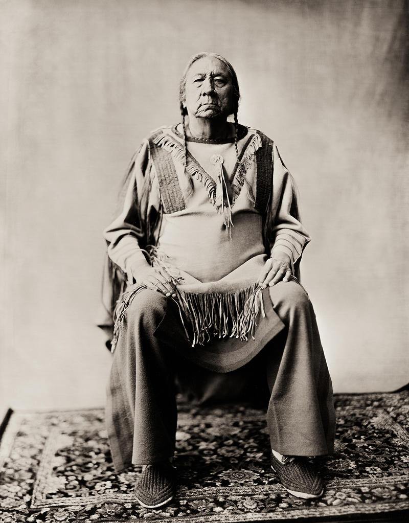 Ernie Wayne LaPointe,  great grandson of Sitting Bull, photographed by Shane Balkowitsch, 2019