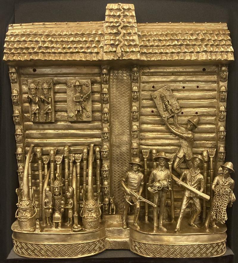 Bronze artwork by Phil Omodamwen