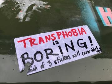 Transphobia sticker