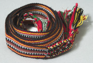 Multicoloured woven strap