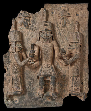 Bronze Plaque looted from Royal Palace of Benin [1907.66.1]