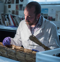 Jeremy Uden conserving an object