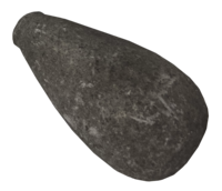 A rounded tapered stone.